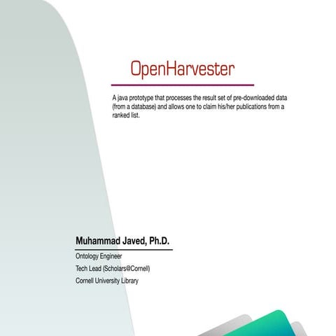 Open Harvester - Search publications for a researcher from CrossRef, PubMed a...