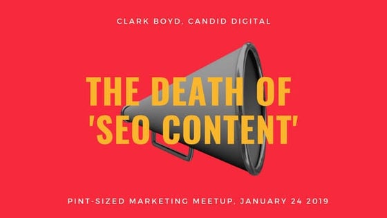 Pint-sized Marketing Meetup (Learn Inbound), Dublin - Jan 24 2019 - The Death...