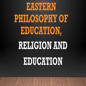 Eastern Philosophy in Education PowerPoint