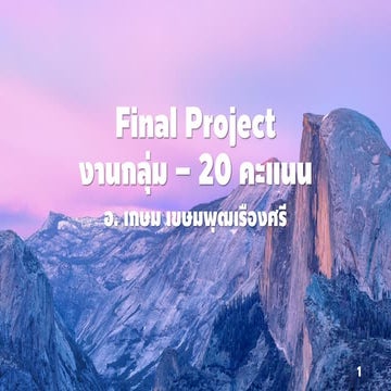 Final Project - 20 Marks | PDF