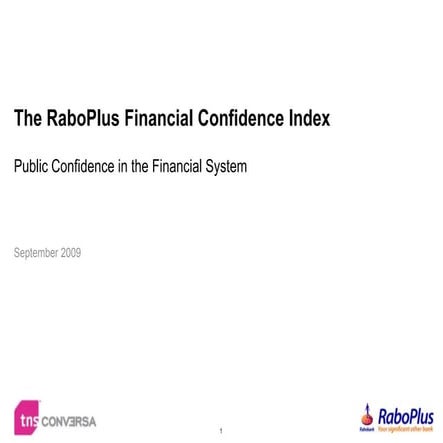 RaboPlus Financial Confidence Index