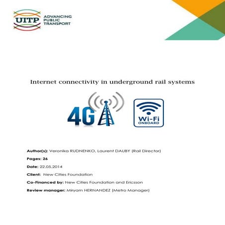 ￼￼Internet connectivity in underground rail systems