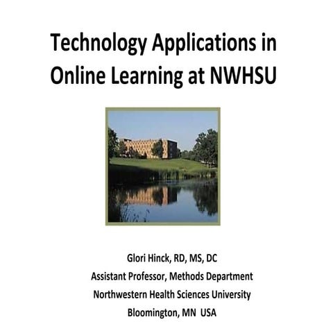Technology Applications in Online Learning at NWHSU