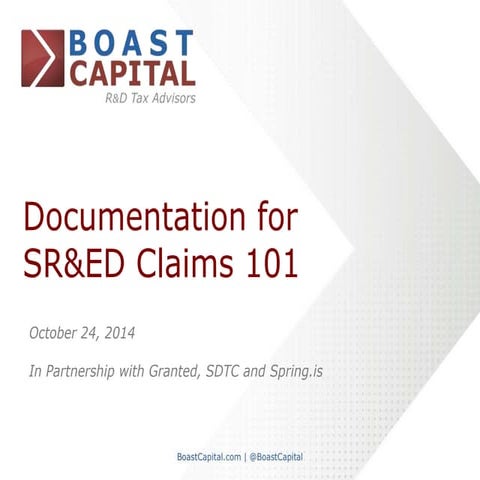 Innovation Funding for Growth-Oriented Companies - Oct 24, 2014