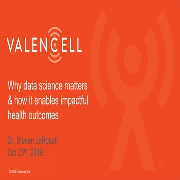 Why Data Science Matters and How It Enables Impactful Health Outcomes - Webinar
