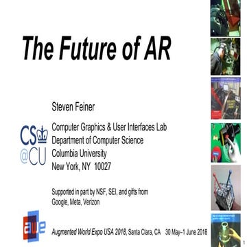 Steve Feiner (Columbia University): The Future of AR