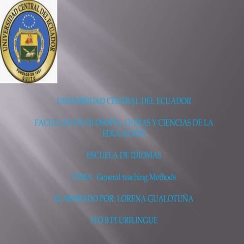General Teaching Method por Lorena Gualotuña 