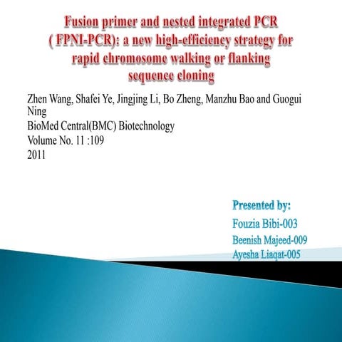 Nested PCR,Fusion primers, Integrated PCR