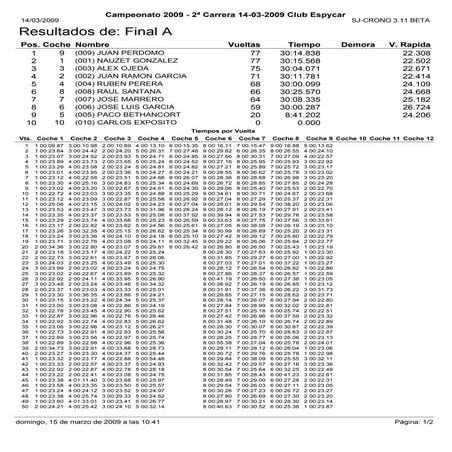 Final  de segunda preuva