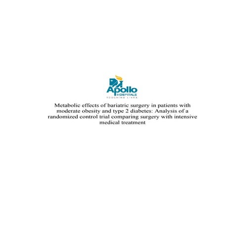 Metabolic effects of bariatric surgery in patients with moderate ...