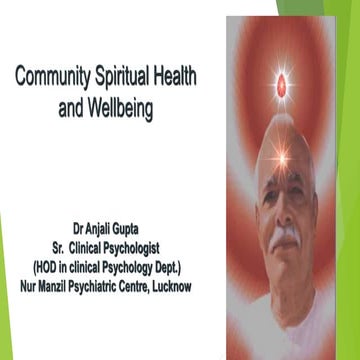 Spiritual health and community well being 
