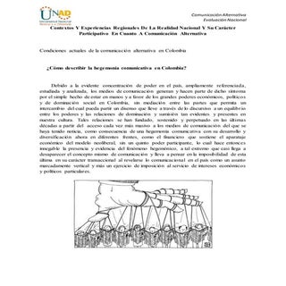 Contextos y experiencias regionales