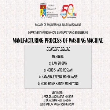 Manufacturing Process of Washing Machine
