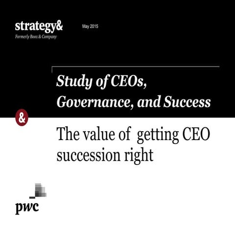 The value of getting CEO succession right