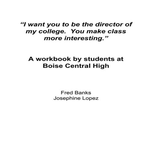Boise workbook about How to make classes interesting