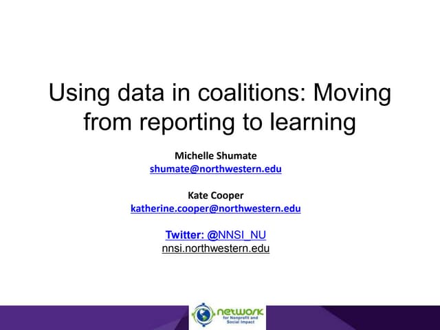 Ready by 21: Using Data in Coalitions