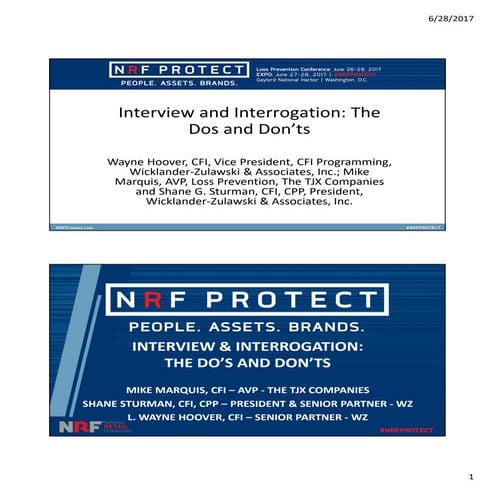 Interview and Interrogation: The Do's and Dont's