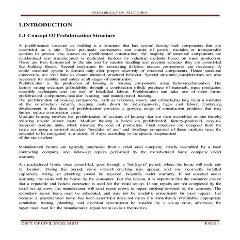prefabrication structure report 