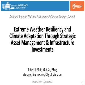 Extreme Weather Resiliency and Climate Adaptation Through Strategic Asset Man...