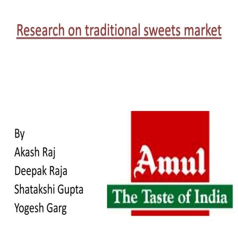 Research Methodology, Amul Project