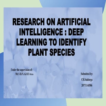 deep learning project using artificial intelligencefor plant ...