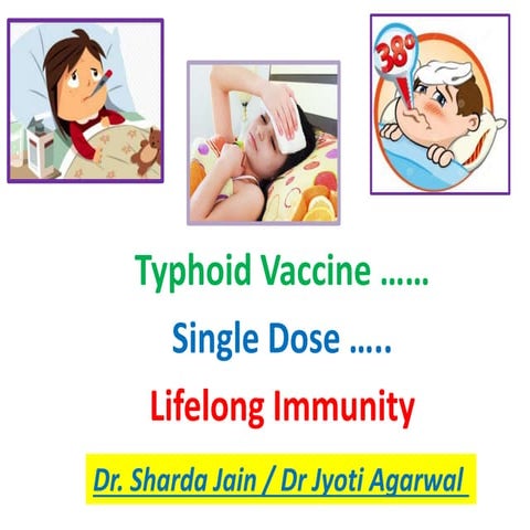 Typhoid Vaccine...Single Dose...Lifelong Immunity Dr Sharda Jain 