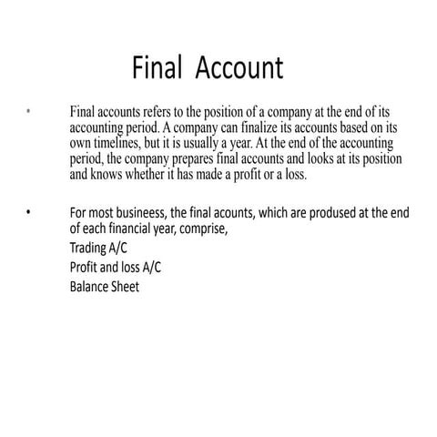 Final  account
