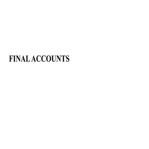 Final account