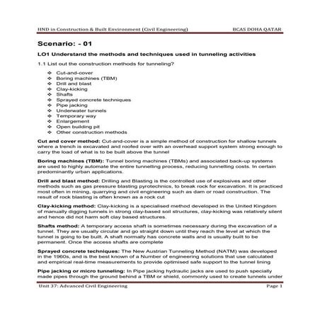 Unit 37: Advanced Civil Engineering