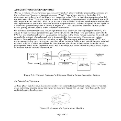Final ac synchronous generators
