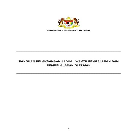 Panduan Pelaksanaan Jadual Waktu PdPr 2.0
