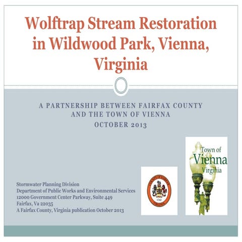 Wolftrap Creek Restoration in Vienna’s Wildwood Park, October 2013