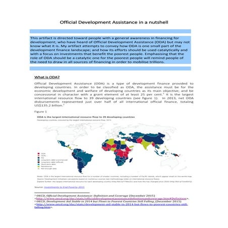 Official Development Assistance in a nutshell