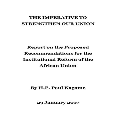 African Union Reform Proposal