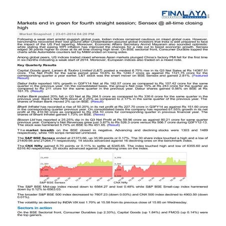 Finalaya daily wrap_23jan2014