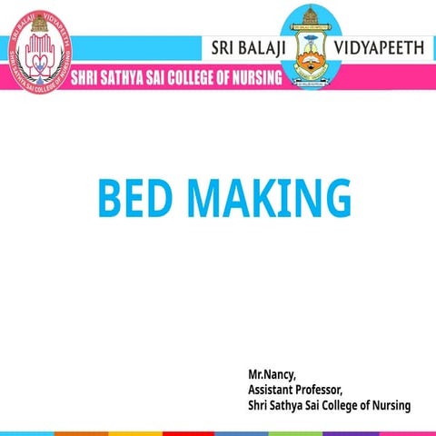 Bed Making Procedure Purpose Slide Share Pptx