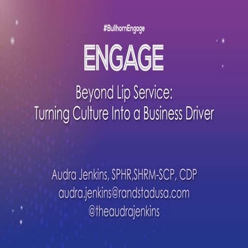 Beyond Lip Service: Turning Culture into a Business Driver