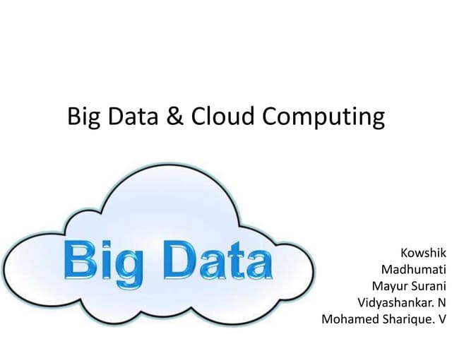 big data and cloud computing | PPT
