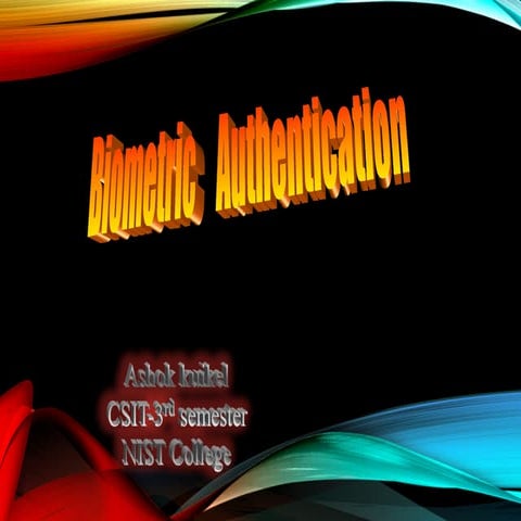 Biometric Authentication final