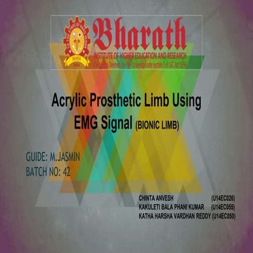 Acrylic Prosthetic Limb Using EMG signal