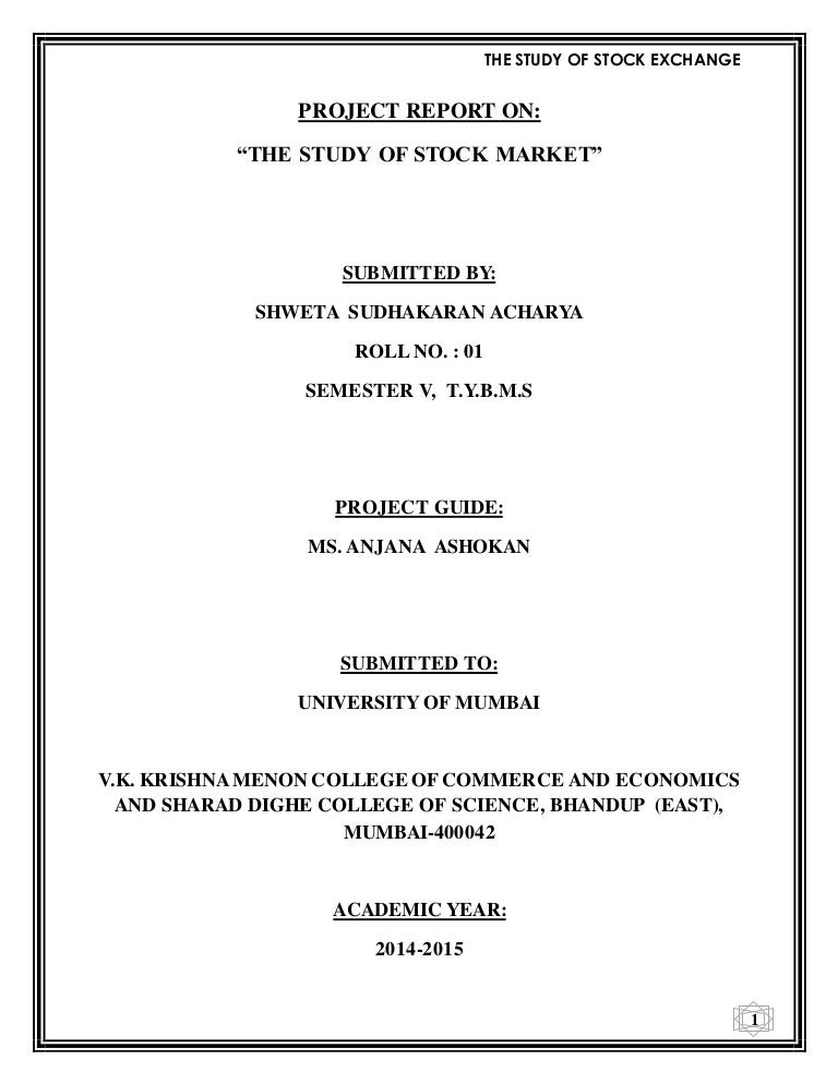 the study of stock market