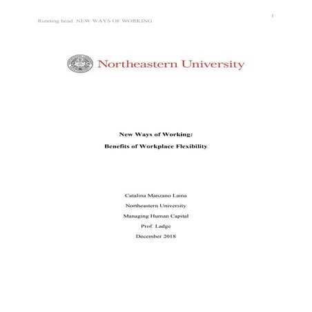 New Ways of Working: Benefits of Workplace Flexibility