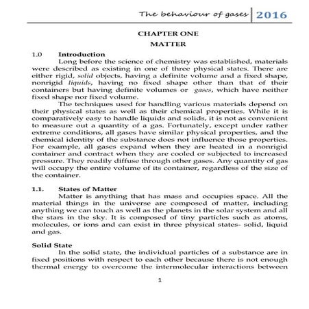 The behaviour of gases-Igori wallace
