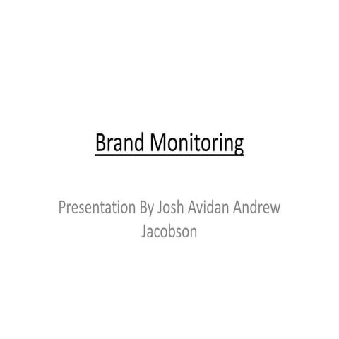 Final brand monitoring presentation