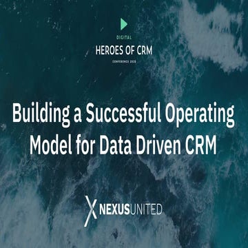 Nils Weber: Building a Successful Operating Model for Data Driven CRM