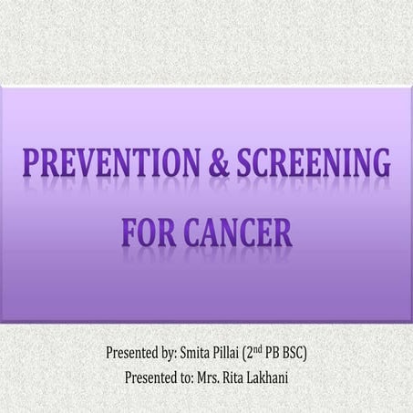 Cancer Services Pamphlet | PDF