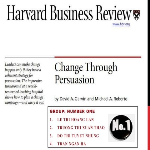 Change through persuasion