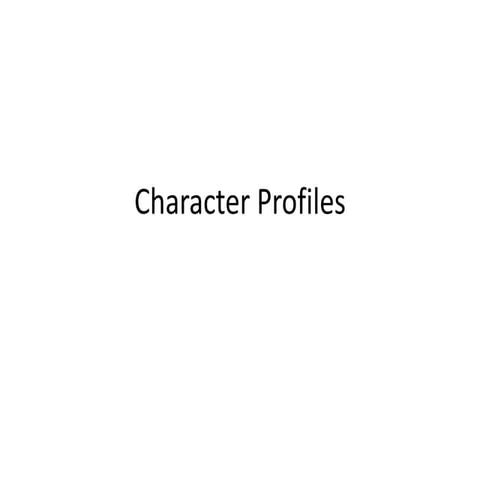 Final character profiles
