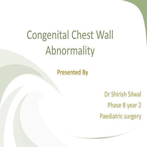 Chest Wall Deformity | PPTX