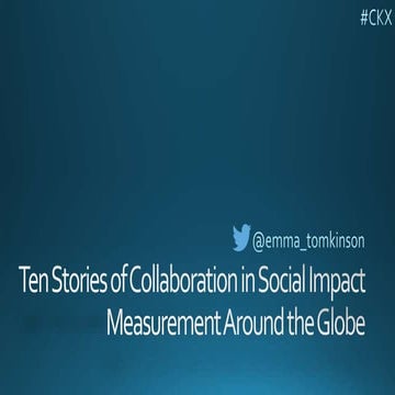 CKX: Social Impact Measurement Around the Globe 
